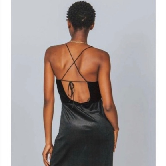 Free people Black Velvet Maxi Dress - Picture 2 of 7